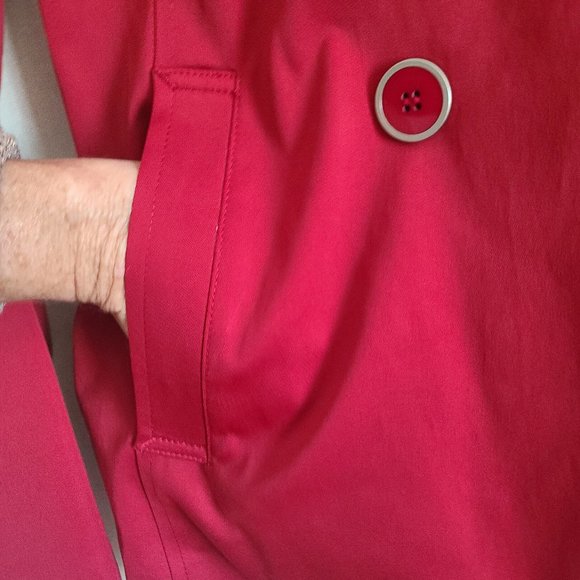 Gorgeous Red Double Breast Weatherproof Co Womens Coat szM - Picture 9 of 15